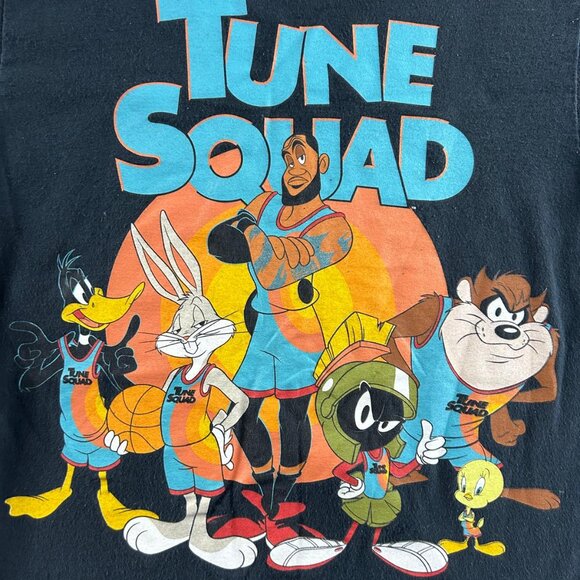 Space Jam T-Shirt Male S Black Short Sleeve Cartoons Tune Squad - Picture 2 of 6